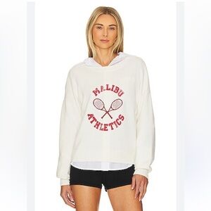 27 MILES MALIBU Sadie Pullover Sweater Tennis Graphic S Pullover Crew Neck Beach